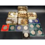 Collection of commemorative crowns & various British & foreign coinage