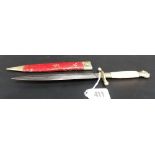Victorian paper knife by Steer & Webster, nickel mounted and with ivory handle, and with original