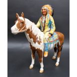 Beswick Pottery figure of an Indian Chief on horseback