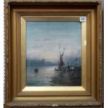 HUBERT ANSLOW THORNLEY 'Rochester' Oil on canvas Signed & inscribed 13' x 11.5'