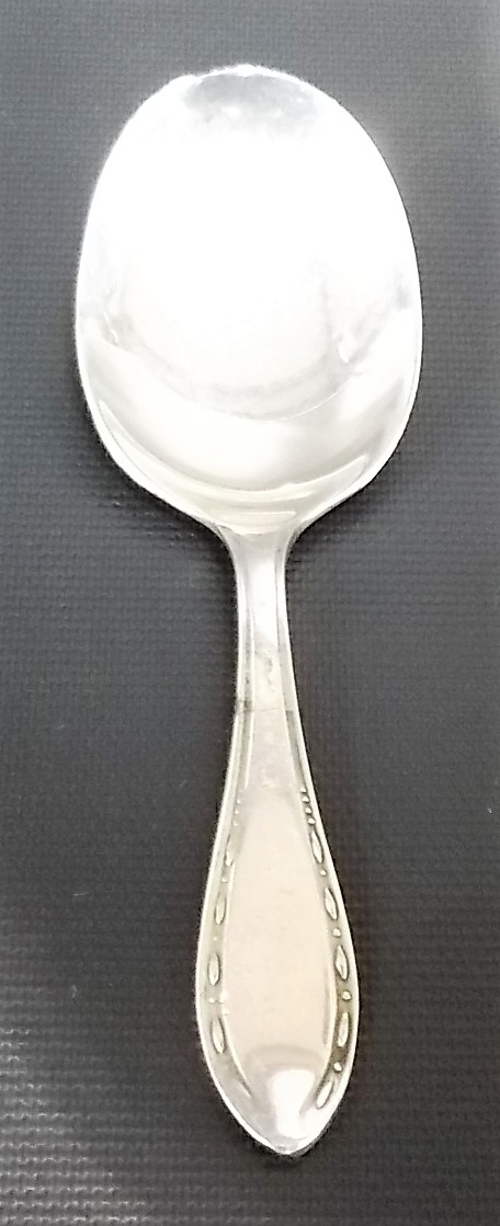 Silver caddy spoon, Birmingham 1933.