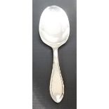 Silver caddy spoon, Birmingham 1933.