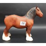 Beswick Pottery matt glazed model of a dray horse