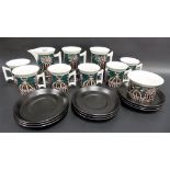 Portmeirion Pottery 'Magic City' design coffee wares designed by Susan Williams-Ellis