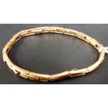 9ct rose gold expanding bracelet, weight 5.4gms approx.