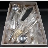 Silver plate canteen of Old English pattern cutlery