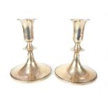 Pair of American Sterling silver candlesticks, makers marks for Baldin & Miller of Newark New