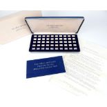 'The Great Airplanes', Sterling silver miniature collection, 50 tablets with aircraft designs from