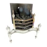 an iron & steel Adam style "real flame" gas fire with coals 60cm x 56cm