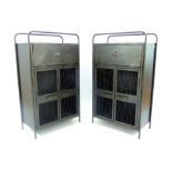 Pair of Industrial look floor standing cabinets, 103x 60x 30cm (2)