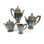 A Christofle four piece silver plated tea set