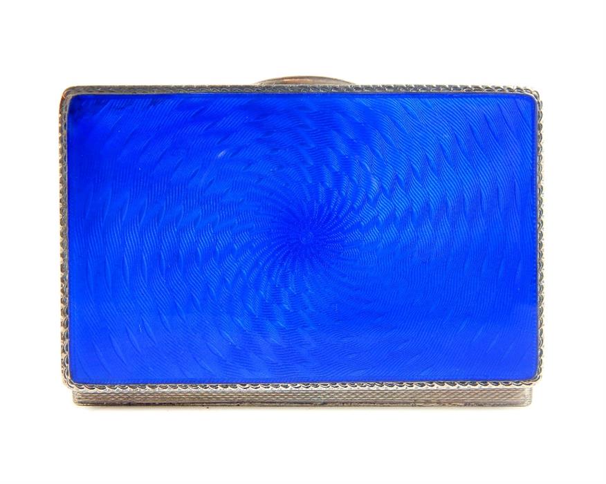 An Asprey & Co Ltd silver and blue enamel box - Image 5 of 16