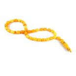 Amber prayer beads