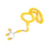 Amber prayer beads