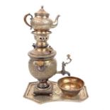 Persian silver tea drinking items