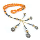 Amber prayer beads