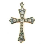 A diamond old cross pendant.