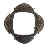 A late 18th / early 19th century Ljebu / Yoruba bronze ceremonial rattle anklet, 20cm diameter