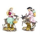 A pair of fine quality continental porcelain figurines