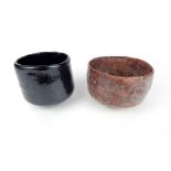 Two C20th Japanese pottery ceremonial tea bowls