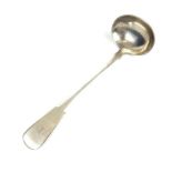 A mid 19th century provincial Scottish silver sauce ladle