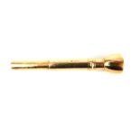 A Victorian 9 ct yellow gold cigar piercer/ propelling pencil mechanism by Sampson Mordan & Co