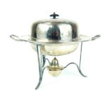 An Australian silver plated chafing dish/ food warmer with burner