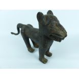 An early 20th century Benin bronze leopard