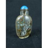 A hand painted Chinese glass snuff bottle