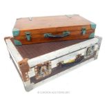 A Bulldog aluminum flight case, with carrying handle and fitted interior, 60 x 41cm, together with