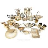 A large collection of 19th / early 20th century Mappin & Webb and other silver plate, comprising
