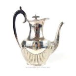A Victorian hallmarked sterling silver coffee pot assayed in Sheffield in 1900, made by Lee and