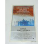 A film poster for the special edition of "Close Encounters of a Third Kind"; folded; 104 cm x 69