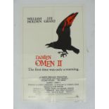 A cinema poster for "Damian Omen II"; folded; 104cm x 69cm