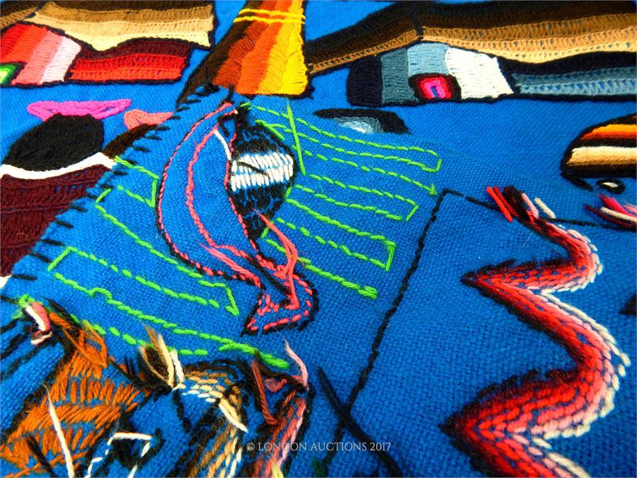 A handmade, Peruvian woollen wall-hanging - Image 3 of 3