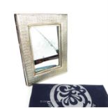 A Persian hallmarked silver easel mirror