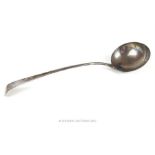 A George III hallmarked sterling silver ladle, assayed in London in 1795, made by Thomas Oliphant