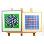 Victor Vasarely (1906-1997 – Hungary/French), two limited edition signed colour lithographs, both No