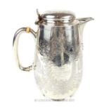 A Victorian Fenton Brothers hallmarked sterling silver hot water jug, assayed in Sheffield in 1878