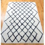 A contemporary Indian made Moroccan Beni Ourain Berber style rug