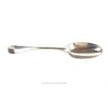 Early George II hallmarked sterling silver table spoon, assayed in London in 1733, by Edward Bennett