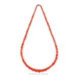 A coral bead necklace