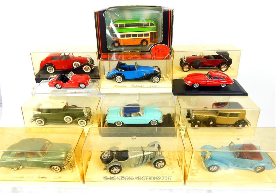 A large quantity of various model toy cars, all boxed and cased, including examples by Brumm - Image 2 of 6