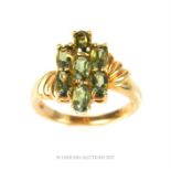 9 ct green tourmaline dress ring