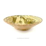 A Kashan pottery bowl