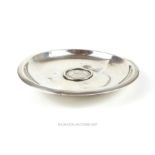 A Maltese 917 standard hallmarked silver circular dish, set with a Ferdinand V silver coin