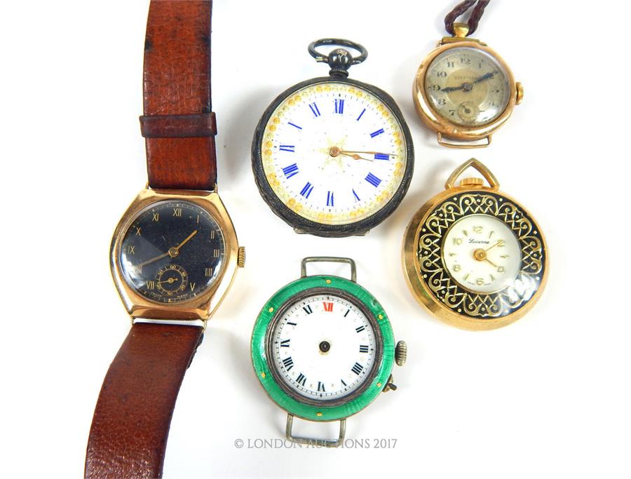 A selection of period pocket and wristwatches