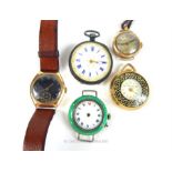 A selection of period pocket and wristwatches