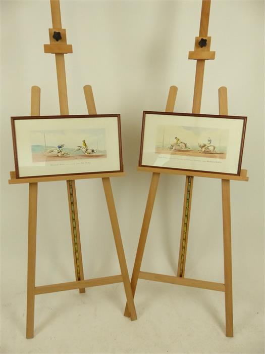 Pair of Ackermann humorous racing aquatints