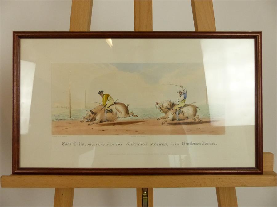 Pair of Ackermann humorous racing aquatints - Image 3 of 5